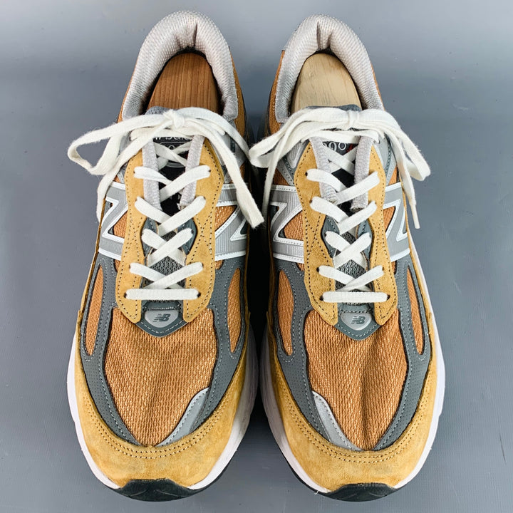 NEW BALANCE Size 10.5 990 Brown Tan Suede Mesh Chunky Foam Sole Sneakers
