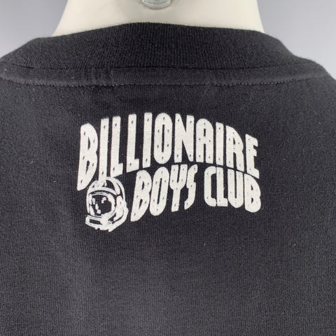 BILLIONAIRE BOYS CLUB Size S Rolling Loud Smoke Black Grey Cartoon Cotton Short Sleeve T-shirt