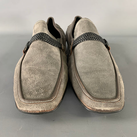 KENNETH COLE Size 10 Grey Leather Loafers