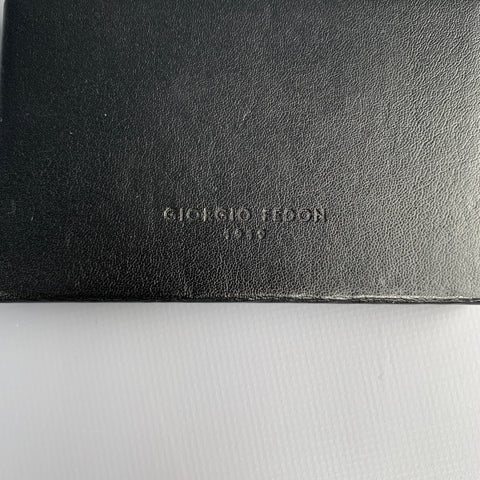 GIORGIO FEDOM Black Leather Card Case Leather Goods