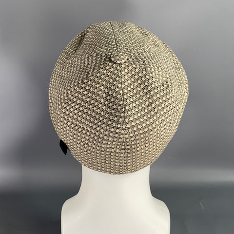BORSALINO Size 7 Tan Khaki Geometric Cotton Hats