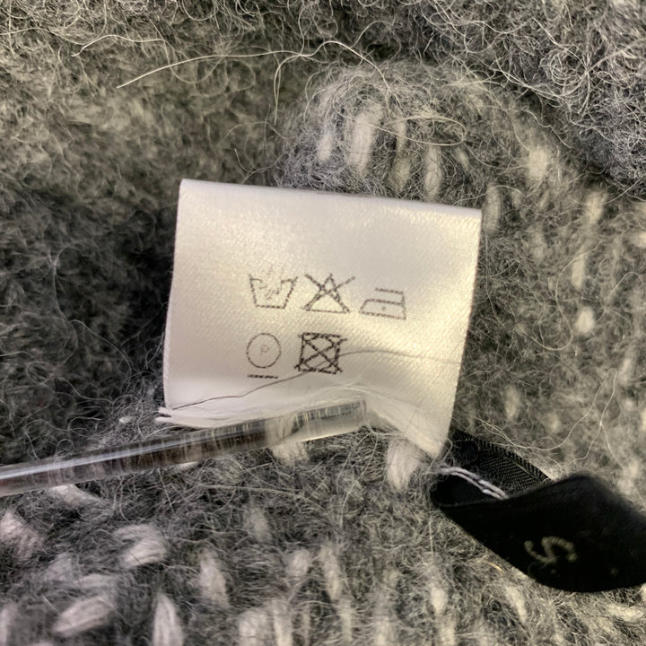 LES HOMMES Size XS Grey Light Grey Angora Blend Crew-Neck Sweater