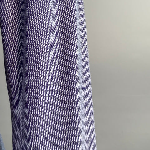 EMPORIO ARMANI Taille L Chemise Manches Longues Bleue Blanche Mélange Polyamide Motif Zig Zag