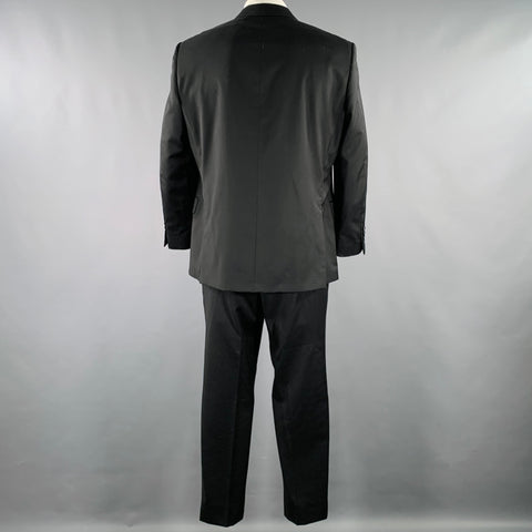 SAMUELSOHN Size 44 Black Wool Single Button Suit