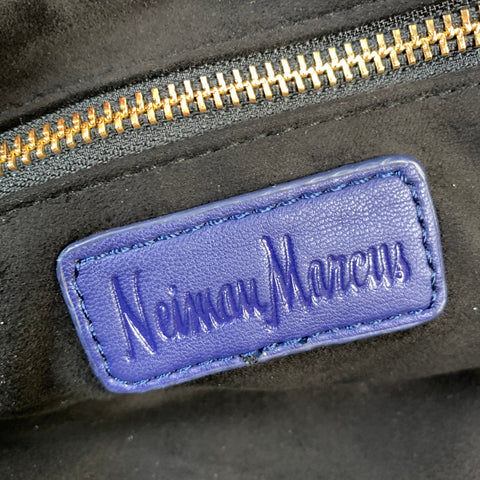 NEIMAN MARCUS Purple Woven Leather Pouch Bag