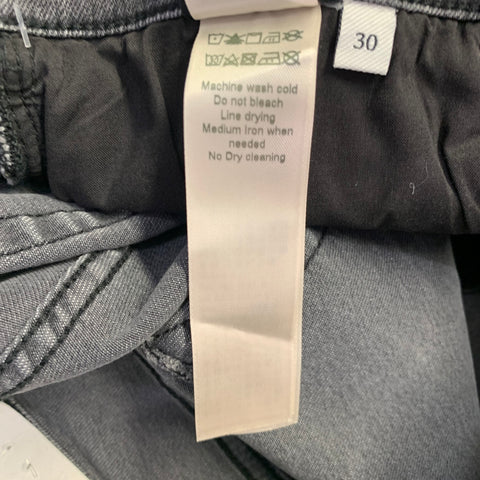 7 FOR ALL MANKIND Size 30 Grey Cotton Blend Tapered Slim Five Pockets Jeans