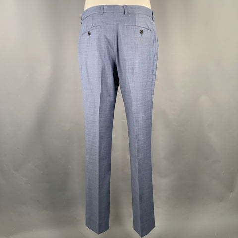 PAUL SMITH Costume Homme Taille 40R Laine Bleue Revers Crantés