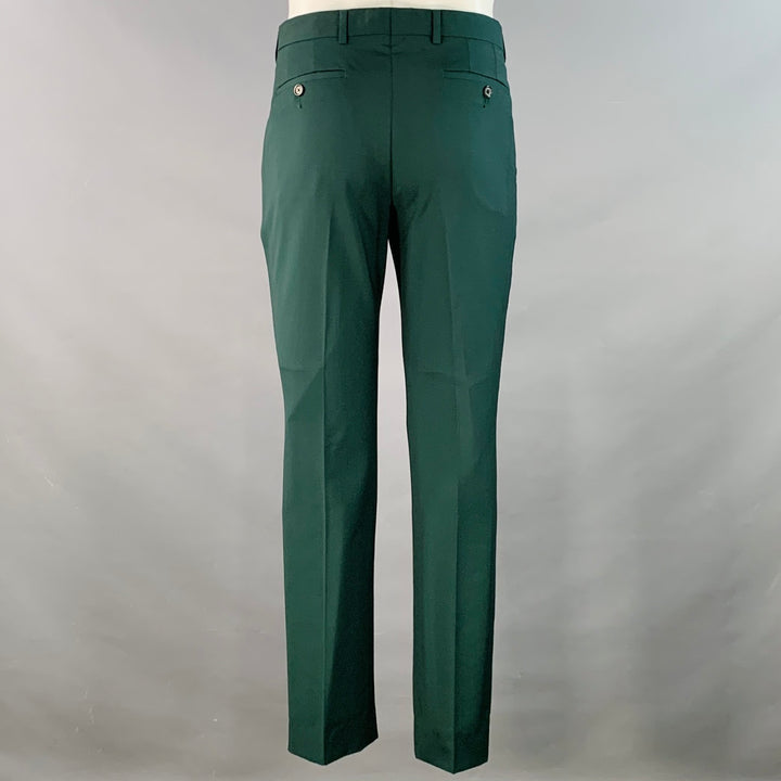 PAUL SMITH Size 38 Regular Green Wool Mohair Notch Lapel Suit