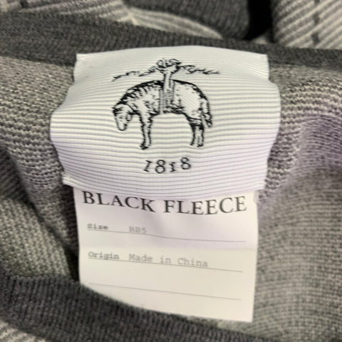 BLACK FLEECE Size XXL Grey White Diamond Wool Blend V-Neck Pullover