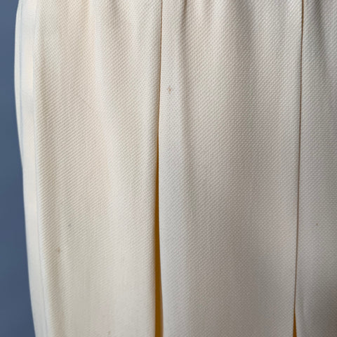 EMPORIO ARMANI Size M Cream Viscose Blend Pleated Skirt