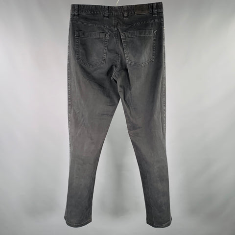 ERMENEGILDO ZEGNA Size 33 Black Cotton Blend Straight Jeans