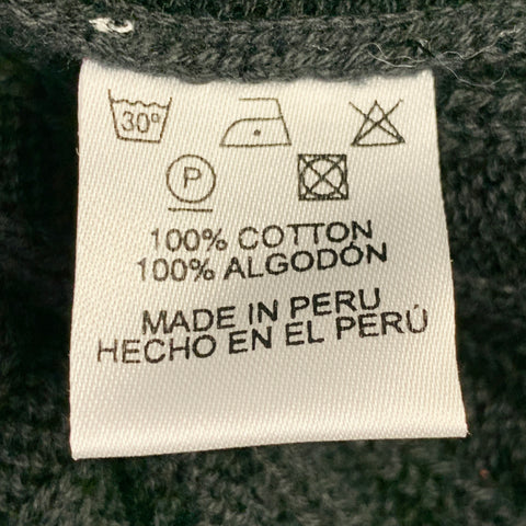 Gilet col V en coton torsadé noir SERGIO DAVILA taille L