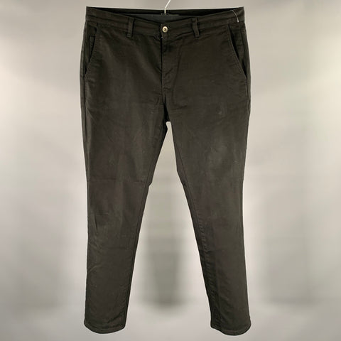 Pantalon décontracté coupe jean en coton mélangé JOHN VARVATOS taille 36 noir
