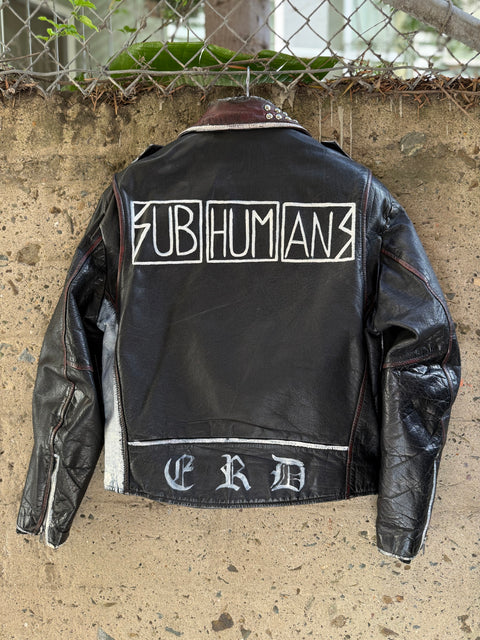 ENFANTS RICHES DEPRIMES ERD XL Black Studded Leather Biker Jacket