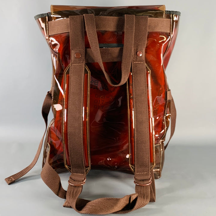 EASTPAK x RAF SIMONS SS18 Blade Runner Red Clear PVC Snaps Backpack