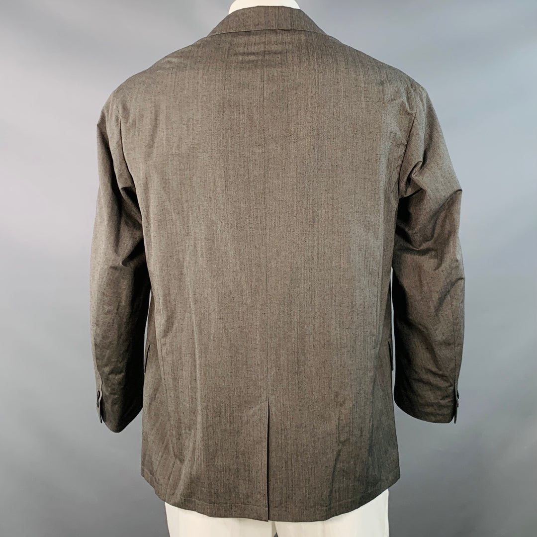 VISVIM Size L Yardbird Grey Wool Linen Notch Lapel Sport Coat