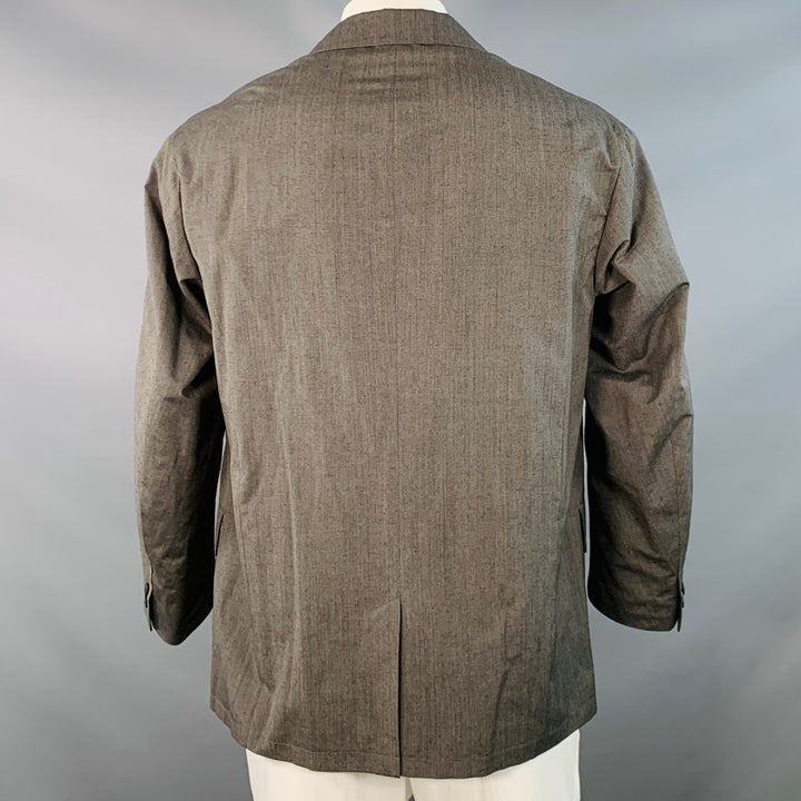 VISVIM Size L Yardbird Grey Wool Linen Notch Lapel Sport Coat