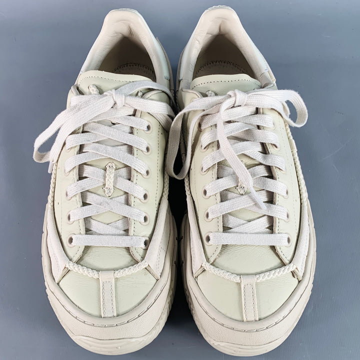 ADIDAS BY CRAIG GREEN Size 10 Scuba Stan Beige Leather Low Top Sneakers