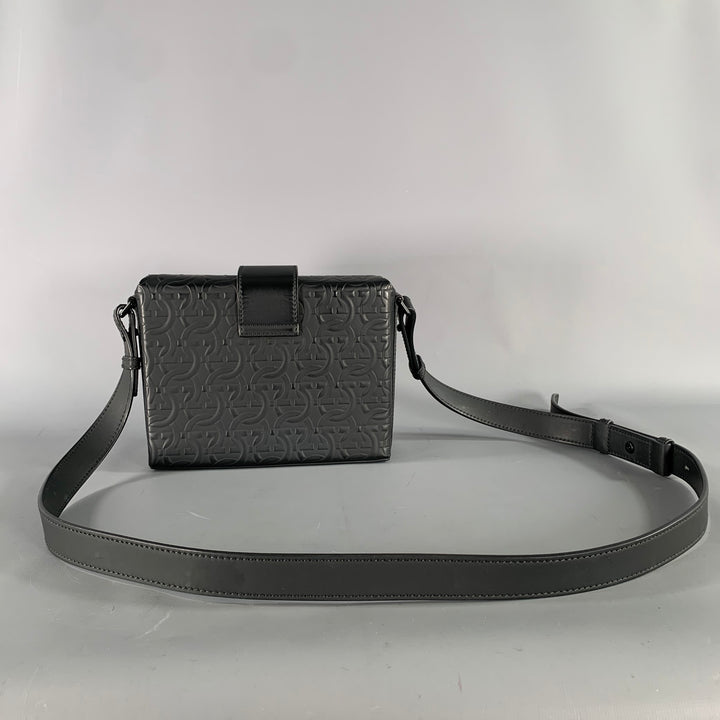 SALVATORE FERRAGAMO Black Graphic Leather Handbag Bags