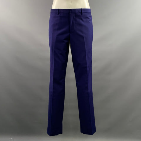 PAUL SMITH Chest Size 40 Regular Blue Royal Blue Wool  Mohair Notch Lapel Suit