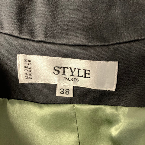 STYLE Size M Grey Mint Cotton Blend Jacket Indoor Blazer