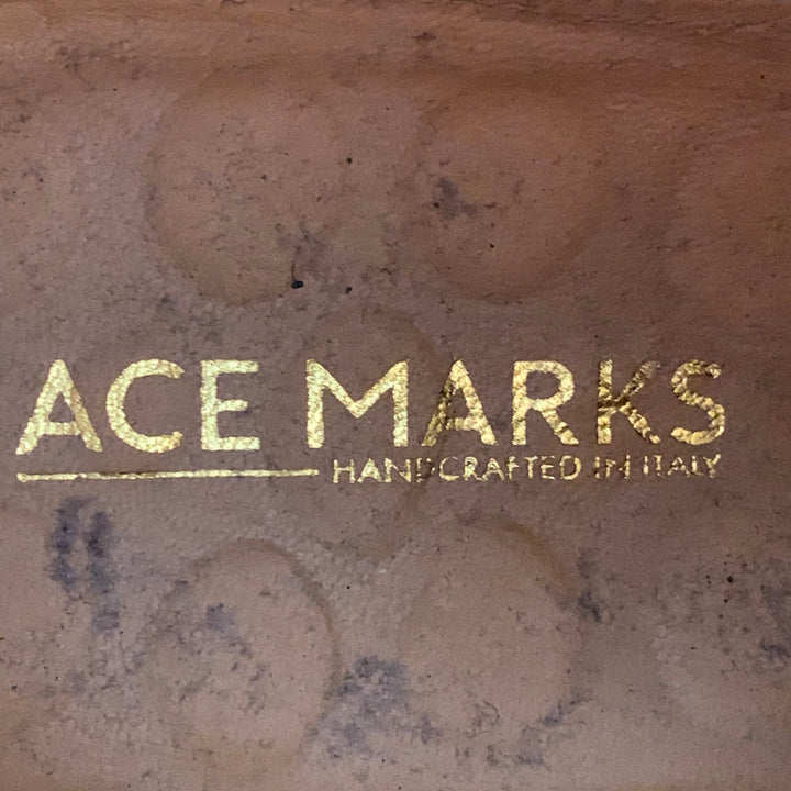 ACE MARKS Size 10.5 Tan Antique Leather Chukka Lace-Up Boots