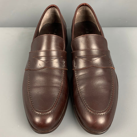 HARRYS OF LONDON Size 11 Brown Leather Penny Loafers