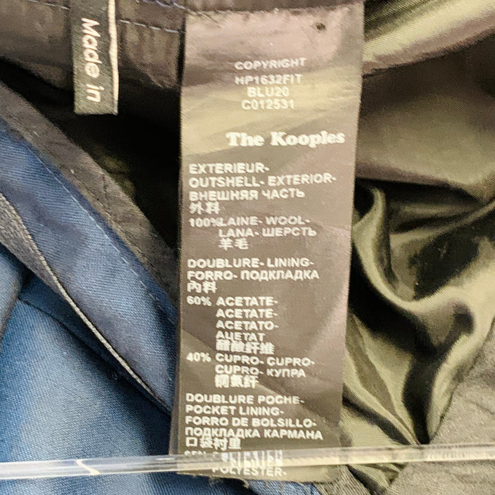 THE KOOPLES Size S Navy Wool Fitted Single Breasted Peak Lapel Suit