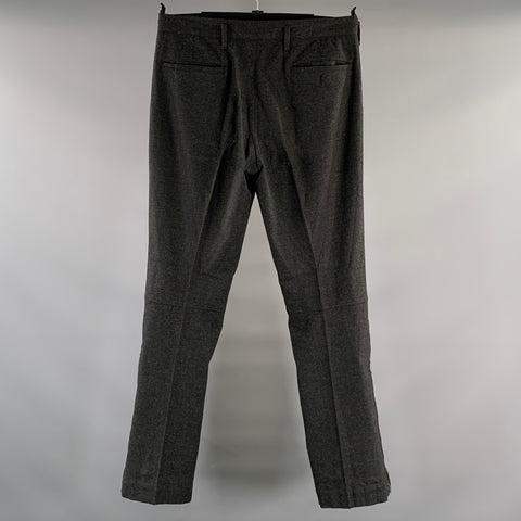 PRADA Size 34 Grey Charcoal Heather Wool Blend Relaxed fit Casual Pants
