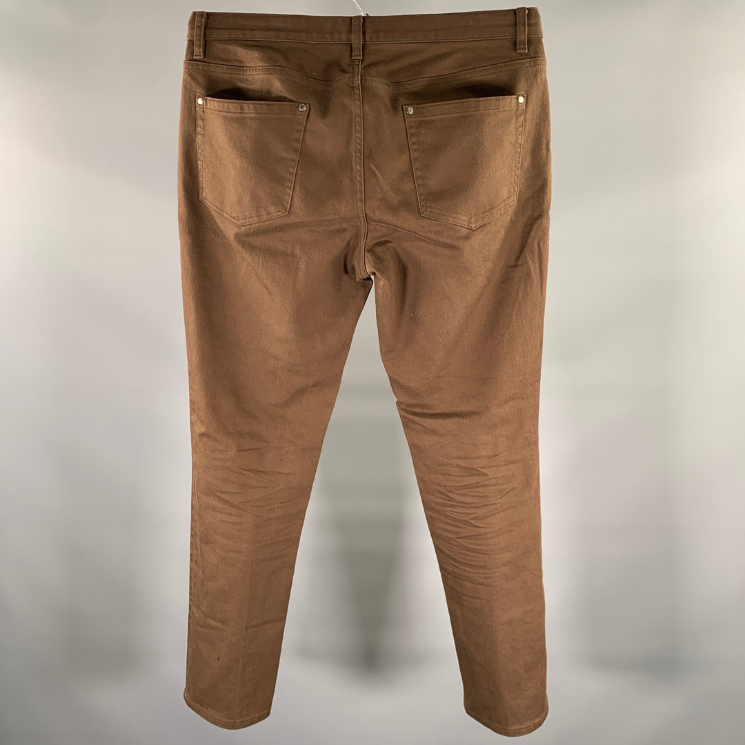 JOHN VARVATOS Size 36 Brown Cotton Blend Jean Cut Casual Pants