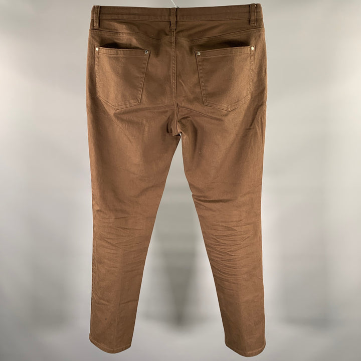 JOHN VARVATOS Size 36 Brown Cotton Blend Jean Cut Casual Pants