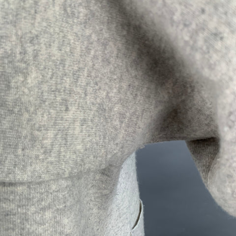 PROENZA SCHOULER Taille XS Gris chiné Mélange Cachemire Col Rond Grandes Poches Pull