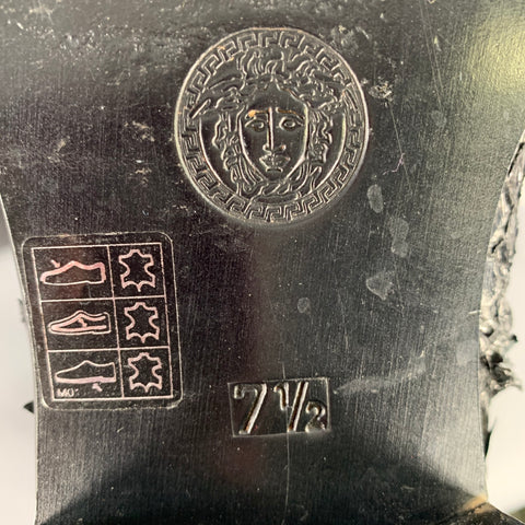 GIANNI VERSACE Pointure 38 Bottines en cuir de python noir à fermeture éclair latérale