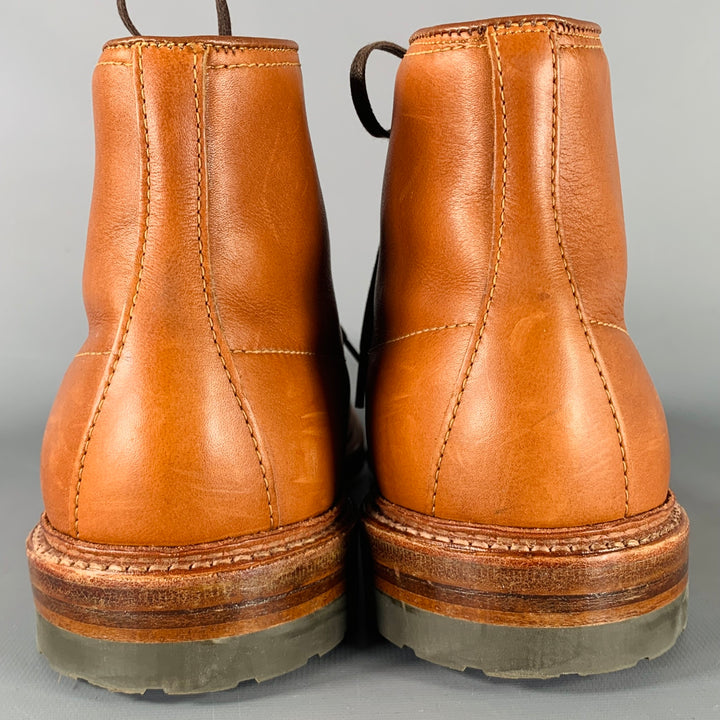 ALDEN Size 10 Brown Leather Lace Up Boots