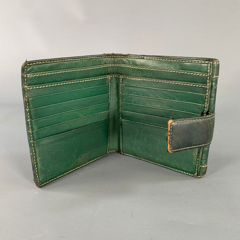 GUCCI Green Logo Leather Wallet