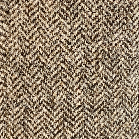 DOLCE & GABBANA Size M Brown Herringbone Tweed Wool Cotton Zip Up Vest