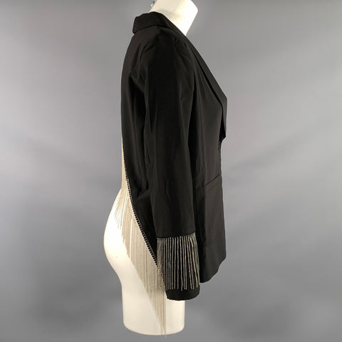 LINGXIU Size M Black Blazer Jacket Indoor Blazer