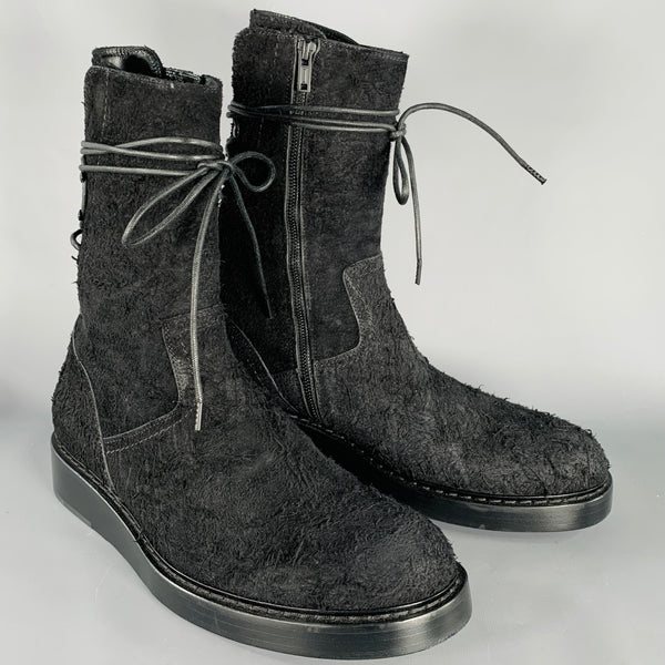 靴 Ann Demeulemeester Suede Long Boots c6f43d5efd70e30756b0e1d3944ff5