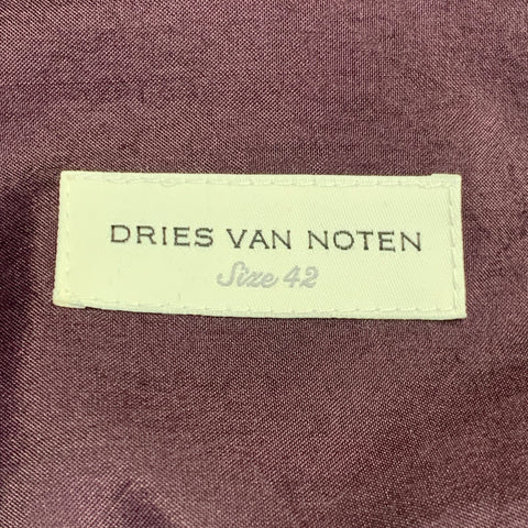 DRIES VAN NOTEN Size 10 Purple Silk Beaded A-Line Tunic Dress