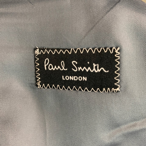 PAUL SMITH Size 36 -Byard- Grey Orange Window Pane Wool Single Breasted Suit