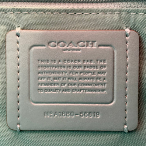COACH Chelsea Blue Pebble Grain Leather Shoulder Bag Handbag
