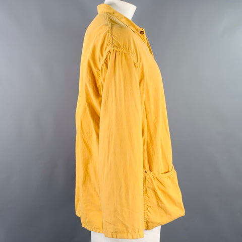 TENDER CO. Size L Yellow Cotton Buttoned Jacket