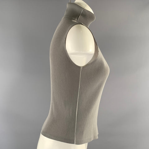 PLEATS PLEASE by ISSEY MIYAKE Size M Grey Polyester Crinkled Dress Top