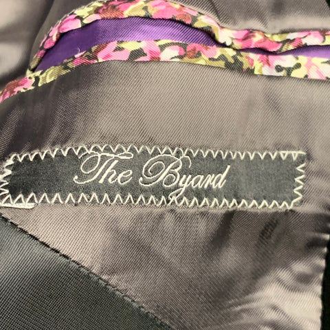 PAUL SMITH Size 38 The Byard Black Velvet Viscose Blend Notch Lapel Sport Coat