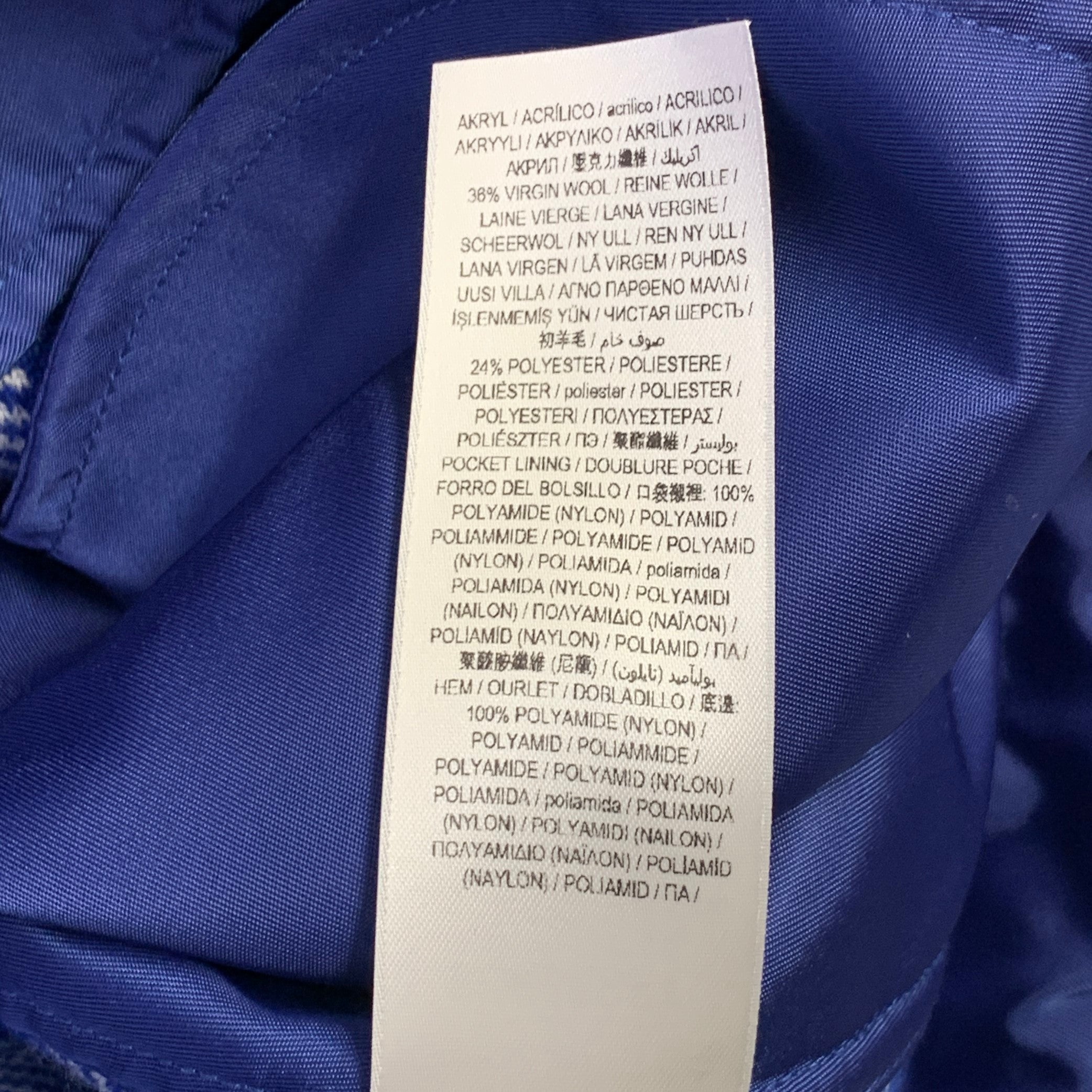 新品同様　BURBERRYBLUE LABEL　アメスリキャミ BURBERRY Size XS Blue White Plaid Acrylic Blend Fleece Hoodie