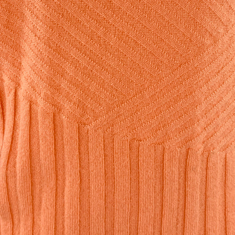 ST. JOHN Size S Orange Ribbed Sleeveless Casual Top