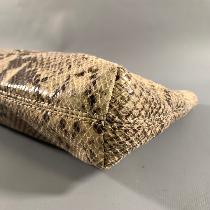 MICHAEL KORS Tan Brown Snakeskin Clutch Bags