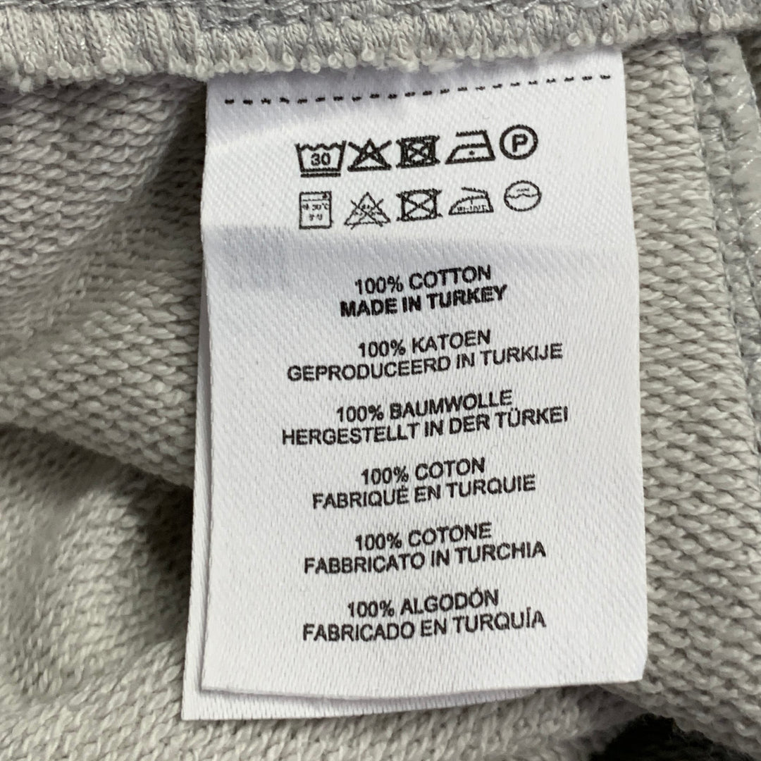 DRIES VAN NOTEN Size L Grey Cotton Drawstring Gym Shorts