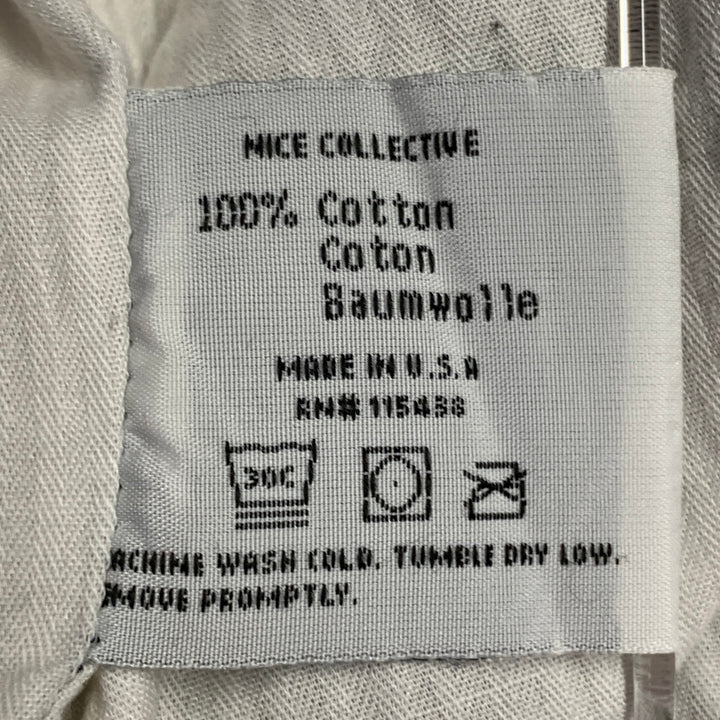 NICE COLLECTIVE Size M Beige Brown Textured Cotton Jacket