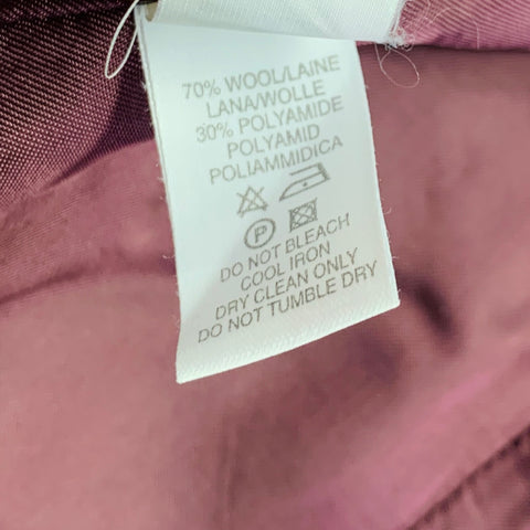 PAUL SMITH Size 42 Grey Burgundy Wool Blend Contrast Trim Jacket